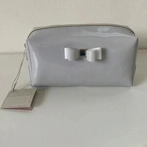 NWT Ted Baker Grey Bow Bag/Makeup Bag